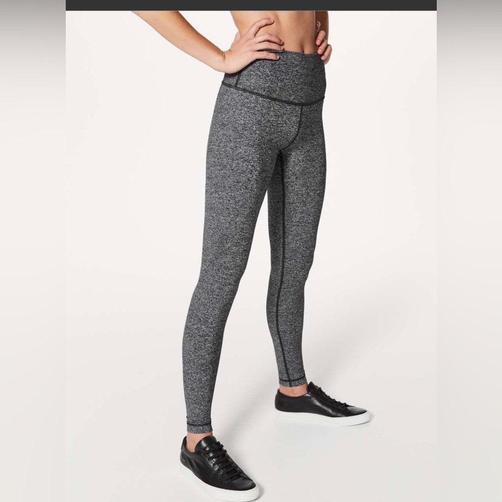 NEW Lululemon wunder under HR tight *28” heathered  black